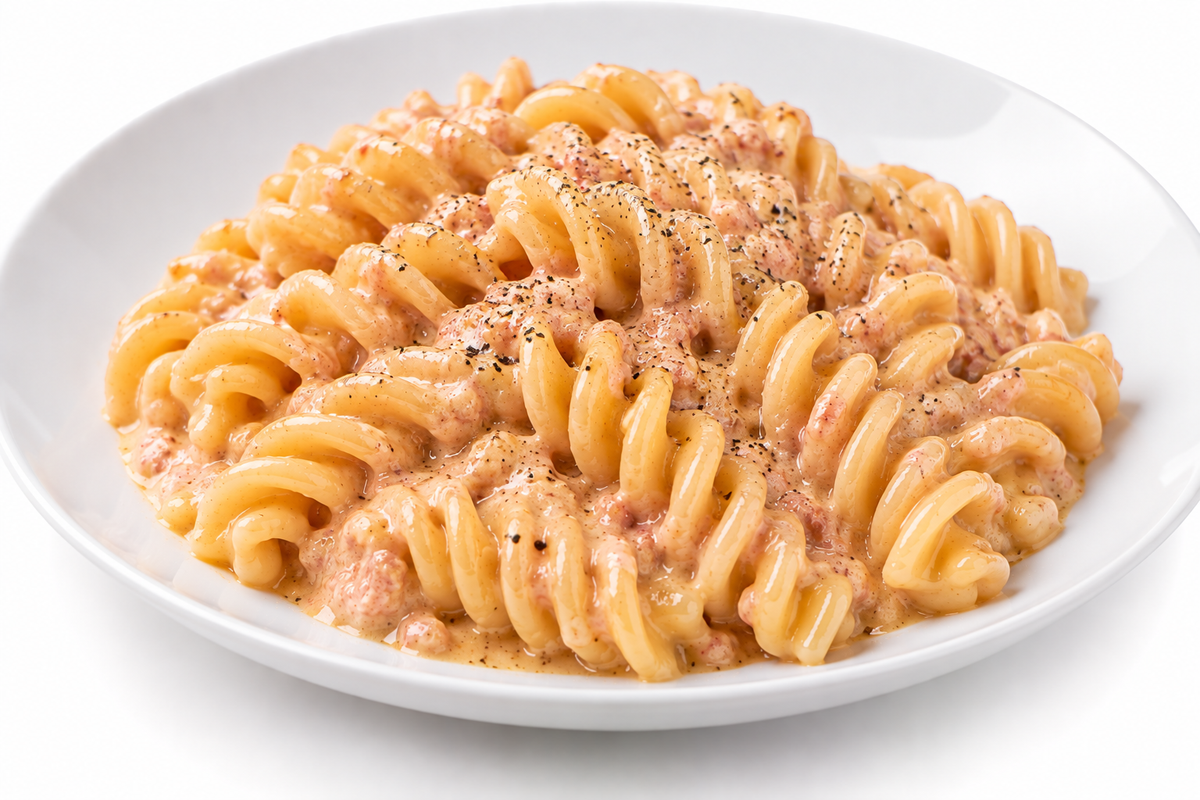 Fusilloni mit Speck und Asiago von San Cassiano