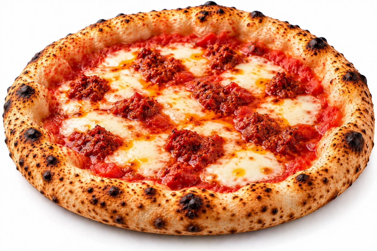 Pizza all'Arrabbiata mit 'Nduja-Sauce