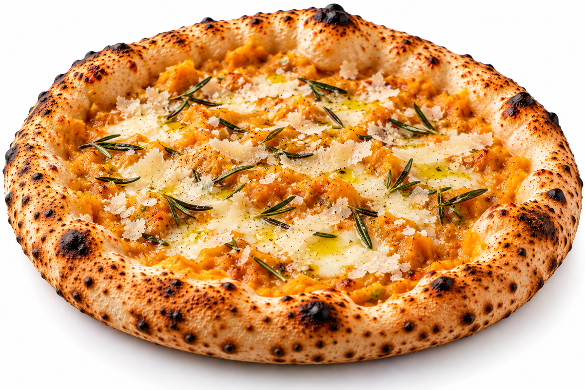 Pizza Bianca mit Kürbiscreme