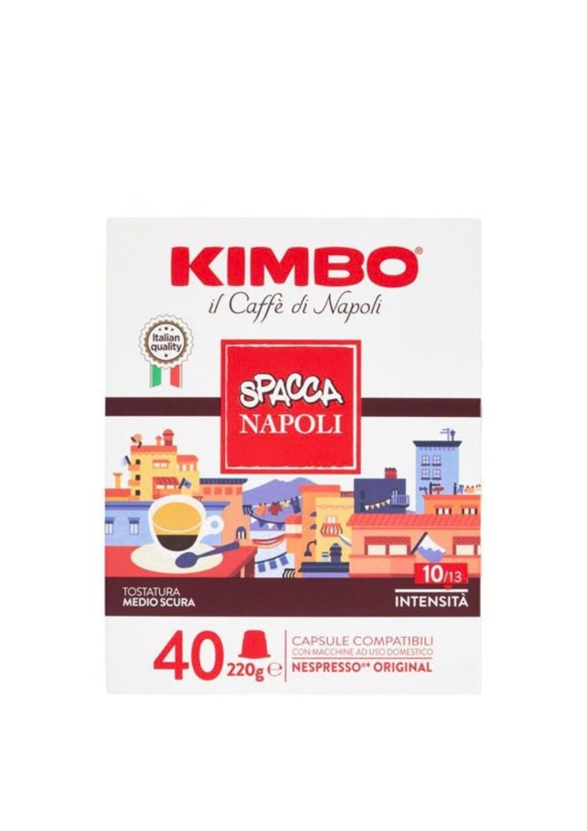 Kimbo Spaccanapoli Nespresso®* kompatible Kapseln (40er-Pack / 40 x 5,5g)
