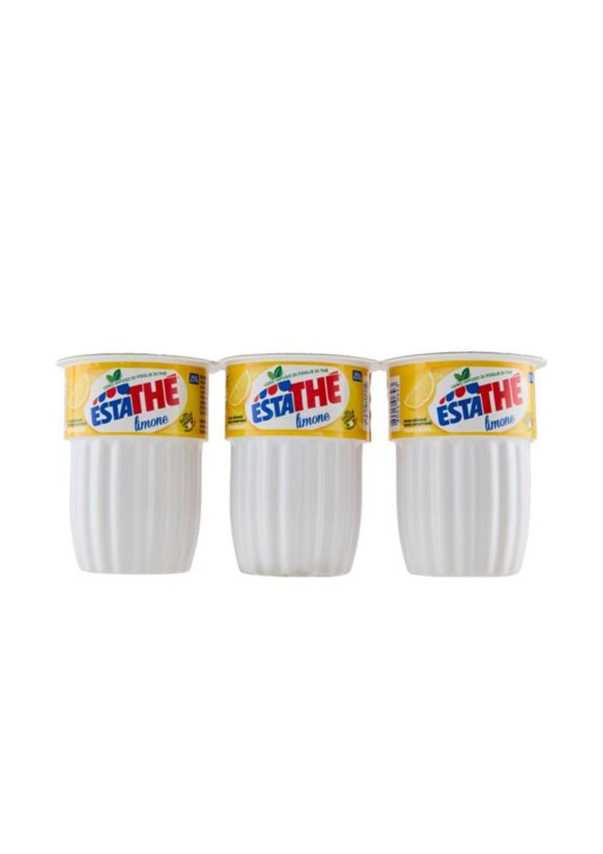 Estathé al Limone Bicchierino (3er-Pack / 3 x 200ml) mit Strohhalm – italienisch Original