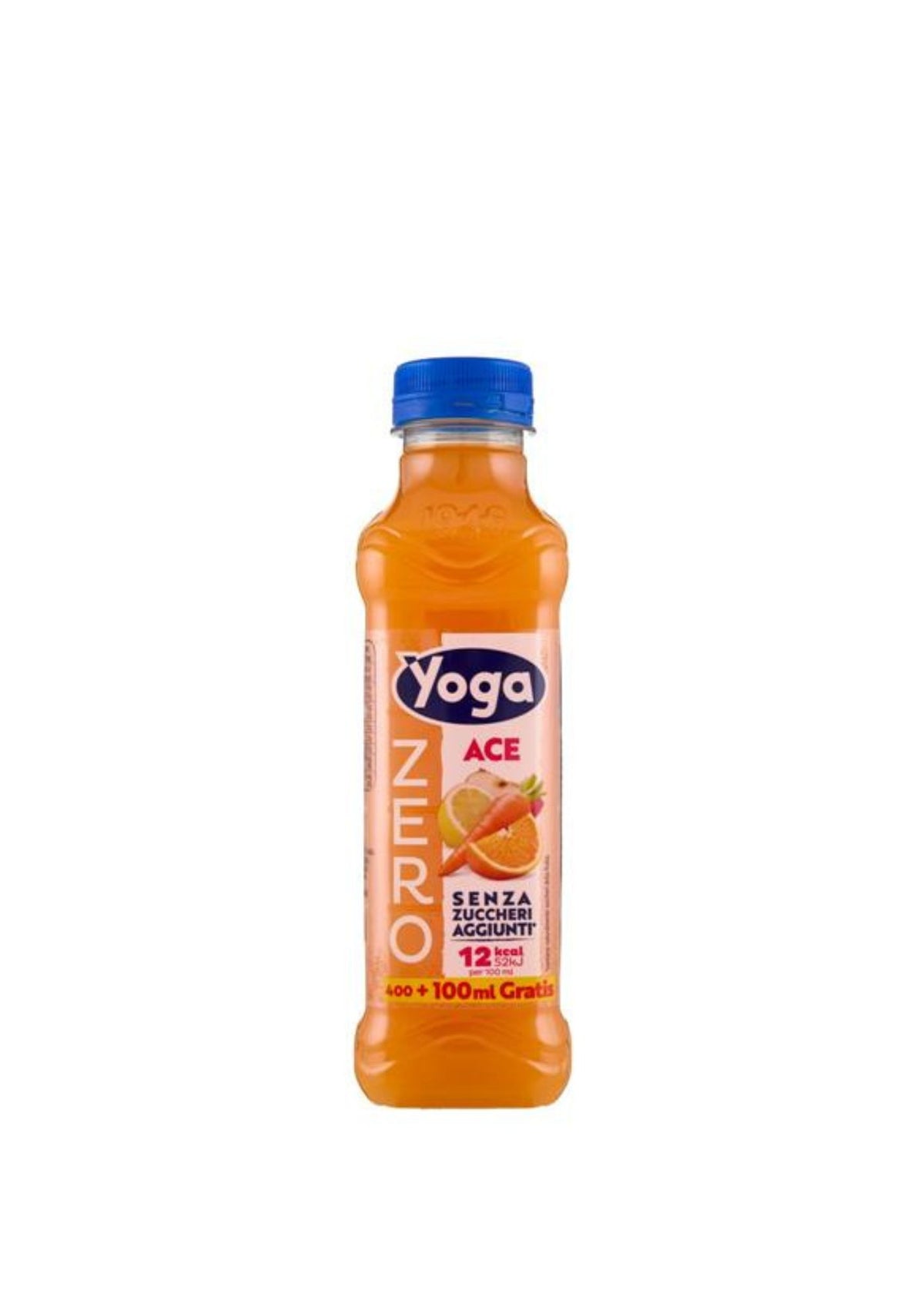 Yoga Zero ACE Fruchtsaft ohne Zuckerzusatz PET Flasche (500ml) mit Vitaminen A-C-E – italienisch Original
