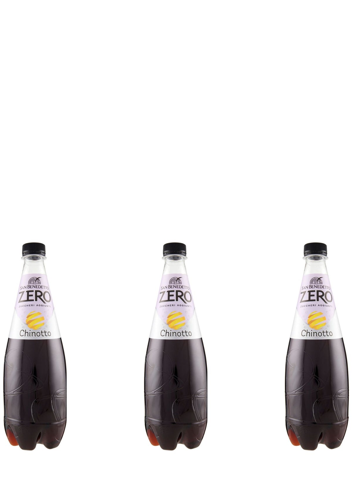 San Benedetto Zero Chinotto PET Flaschen (3er-Pack / 3 x 0,75L) zuckerfrei – italienische Original