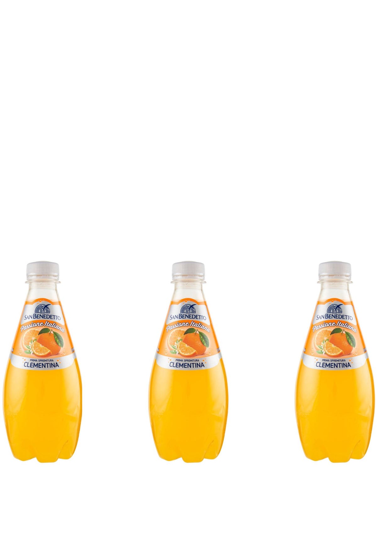 San Benedetto Passione Italiana Clementina PET Flaschen (3er-Pack / 3 x 400ml) – prickelnde italienische Mandarinenlimonade Original
