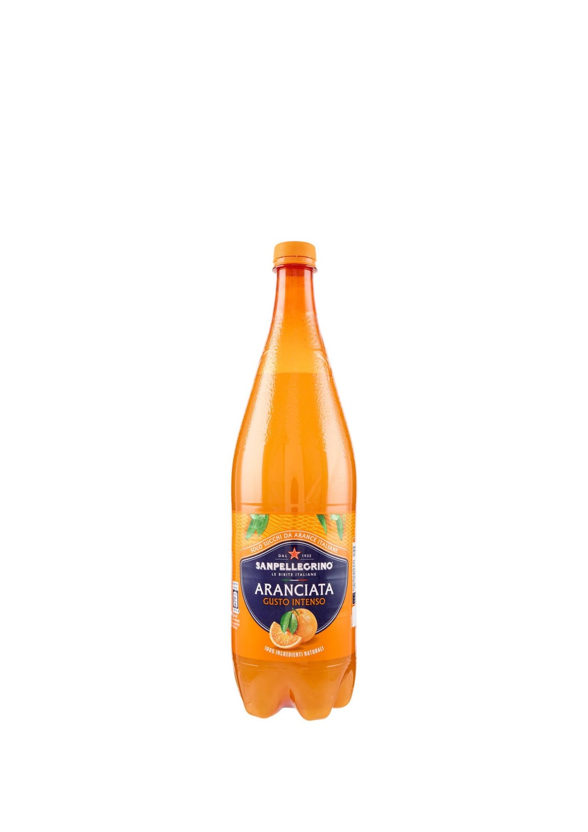 Sanpellegrino Aranciata PET Flasche (1,2L) – italienische Orangenlimonade mit 100% italienischem Zitrussaft Original