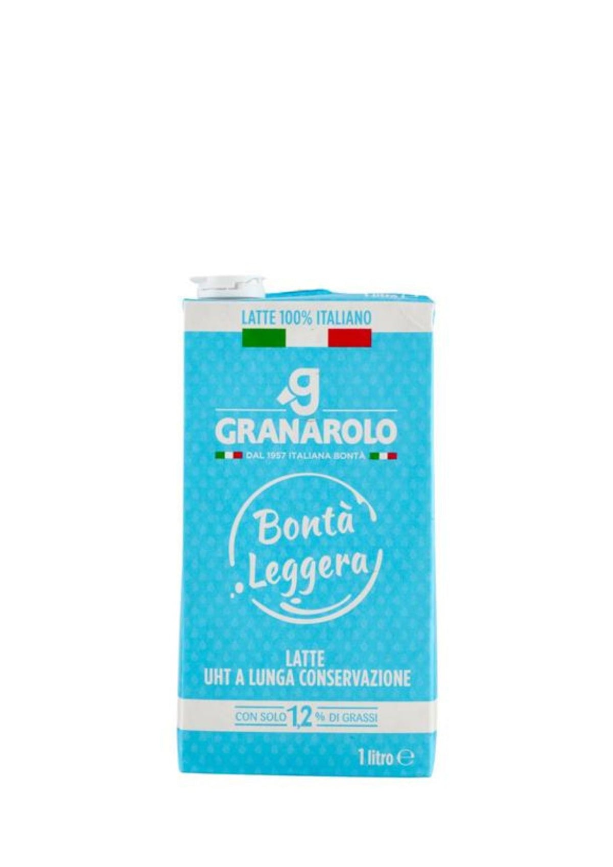 Granarolo Bontà Leggera Haltbare Milch UHT Tetra Brik (1L) – leichte fettarme H-Milch - italienisches Original