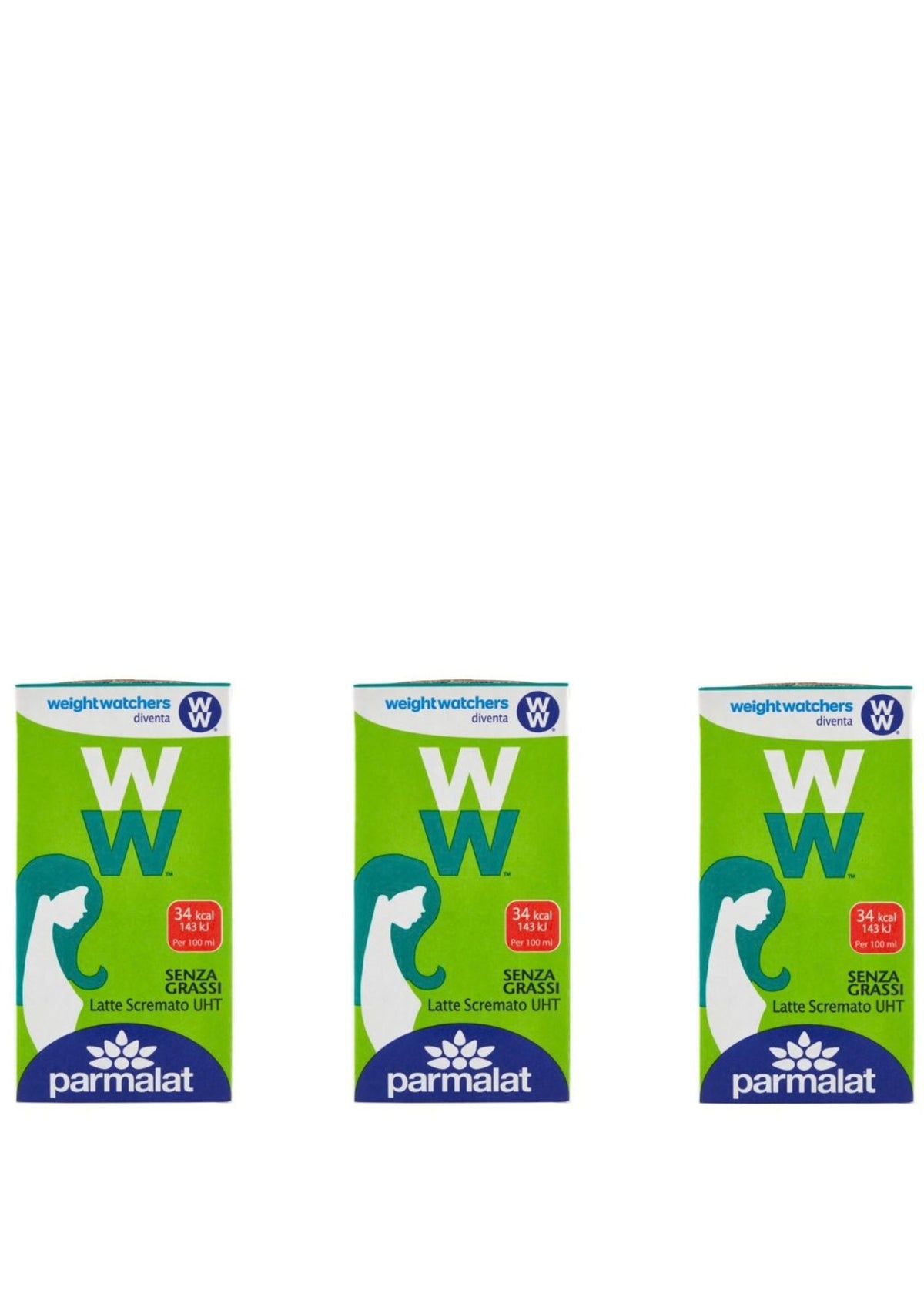Parmalat Prima Goccia Haltbare Magermilch 0,1% Fett UHT Tetra Brik (3er-Pack / 3 x 500ml) – italienische entrahmte H-Milch