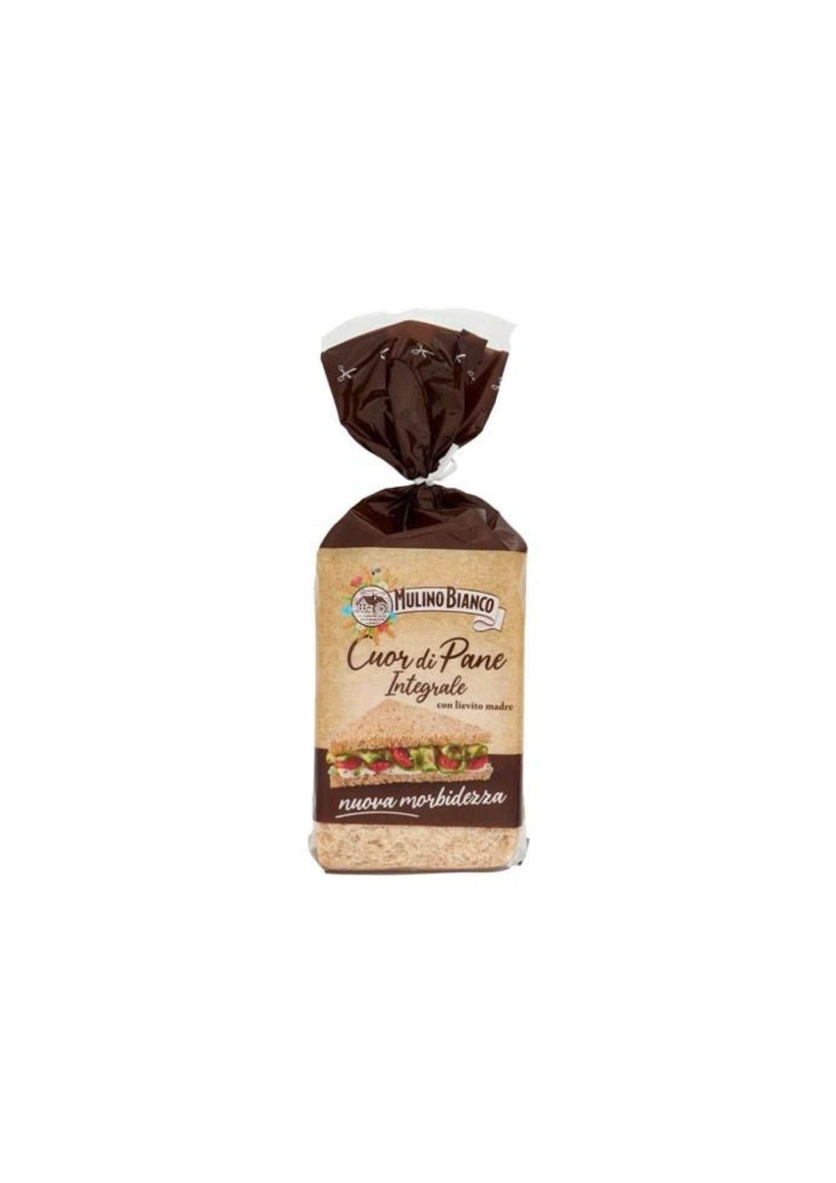 Mulino Bianco Cuor di Pane Vollkorn – Vollkorn-Sandwichbrot ohne Kruste – italienisch Original – 2er-Pack – 2 × 325 g