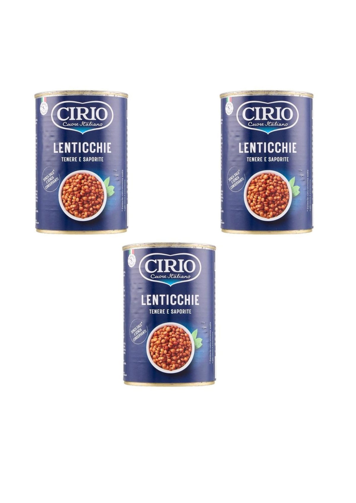 Cirio Linsen – italienisch Original – 3er-Pack – 3 × 410 g