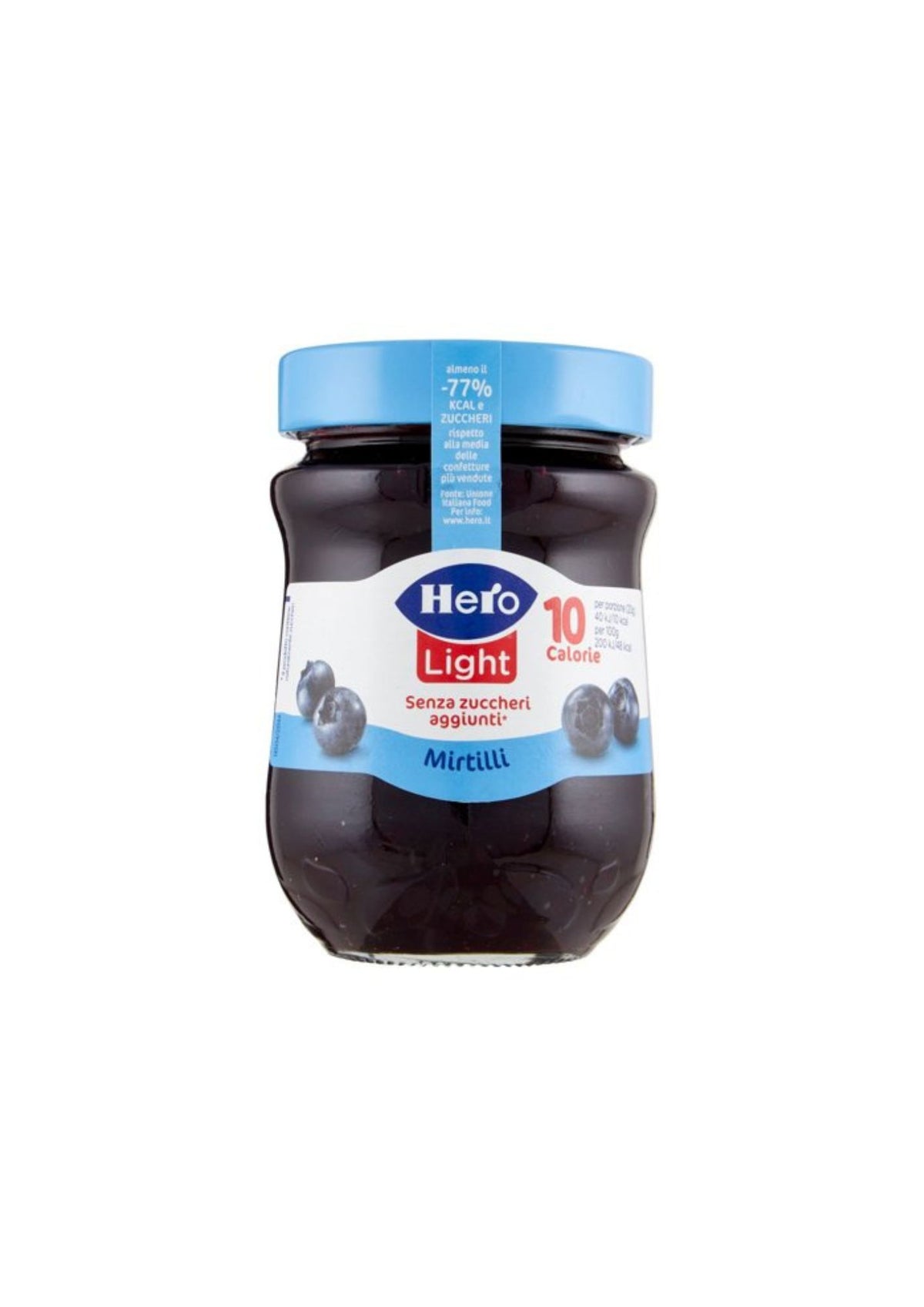 Hero Light – Leichte Heidelbeerkonfitüre ohne Zuckerzusatz – 1 × 280 g