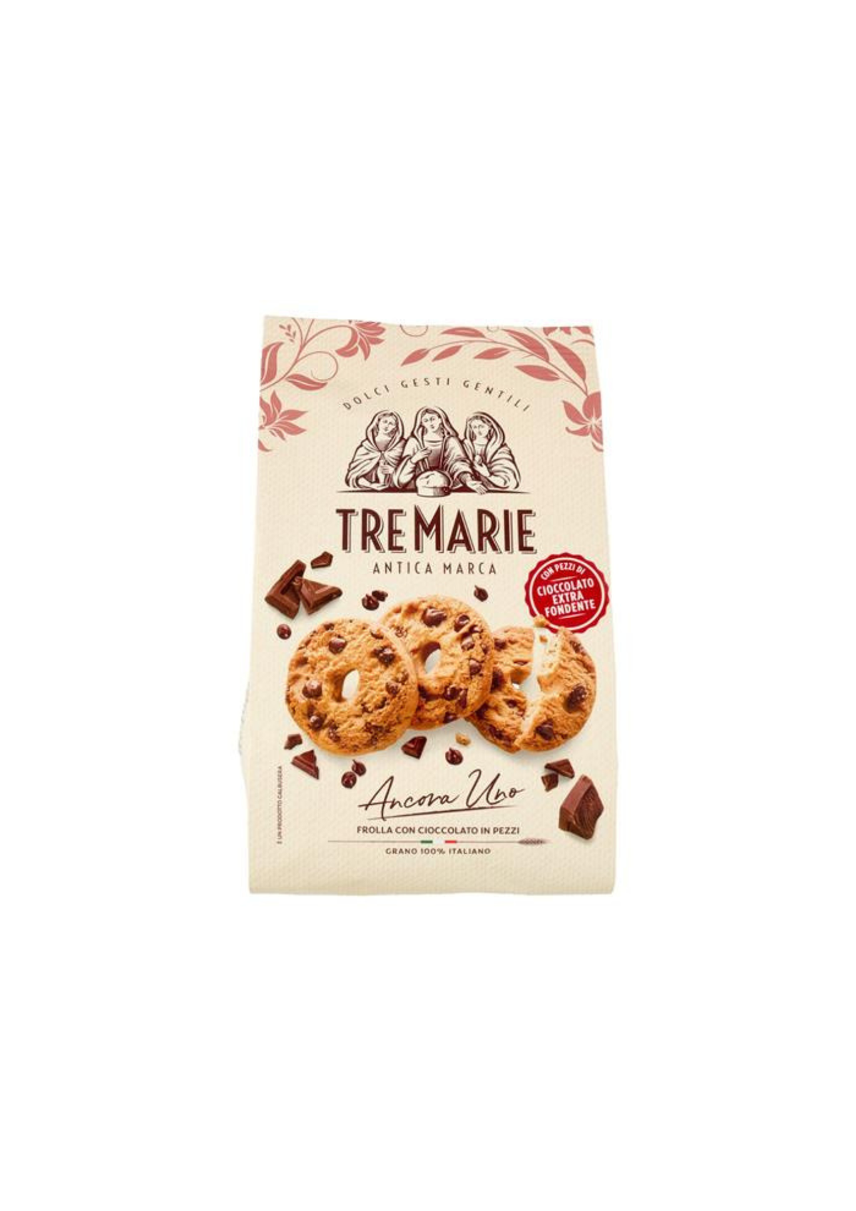 Tre Marie Ancora Uno – Mürbeteigkekse mit Zartbitterschokoladenstückchen – italienisch Original – 1 × 360 g