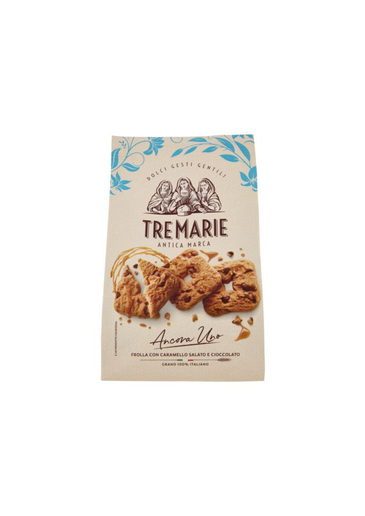 Tre Marie Ancora Uno – Mürbeteigkekse mit gesalzenem Karamell und Milchschokolade – italienisch Original – 1 × 315 g