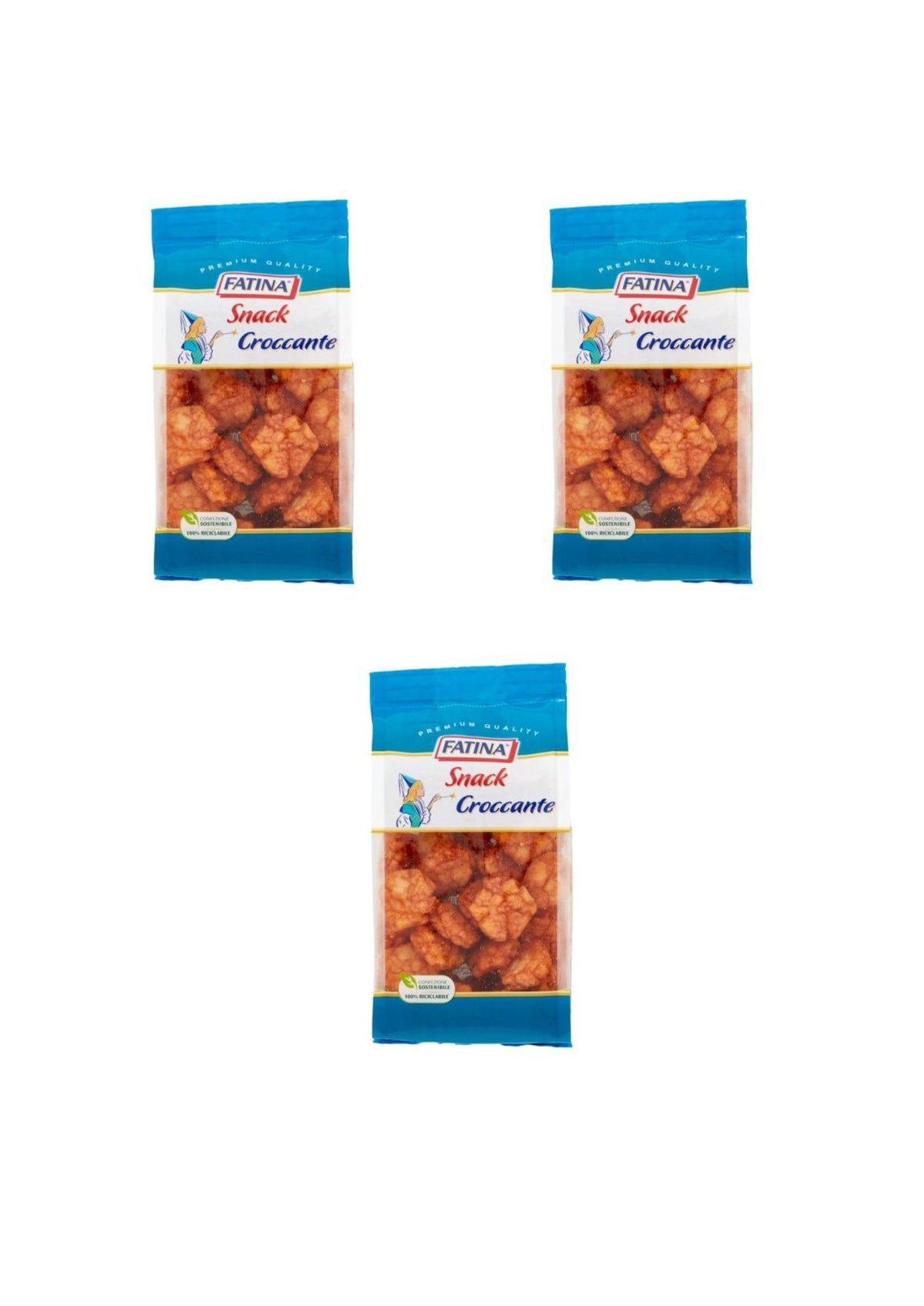 Fatina Snack Rice Crackers  (3er-pack)- 3x100gr - Original italienisch Snack