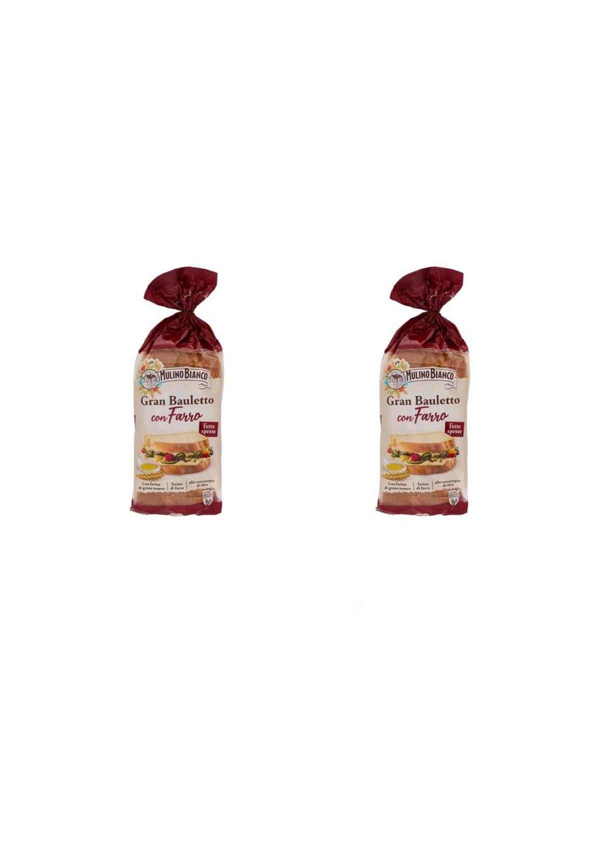 Mulino Bianco Gran Bauletto mit Weizen und Dinkel – italienisch Original – 2er-Pack – 2 × 500 g