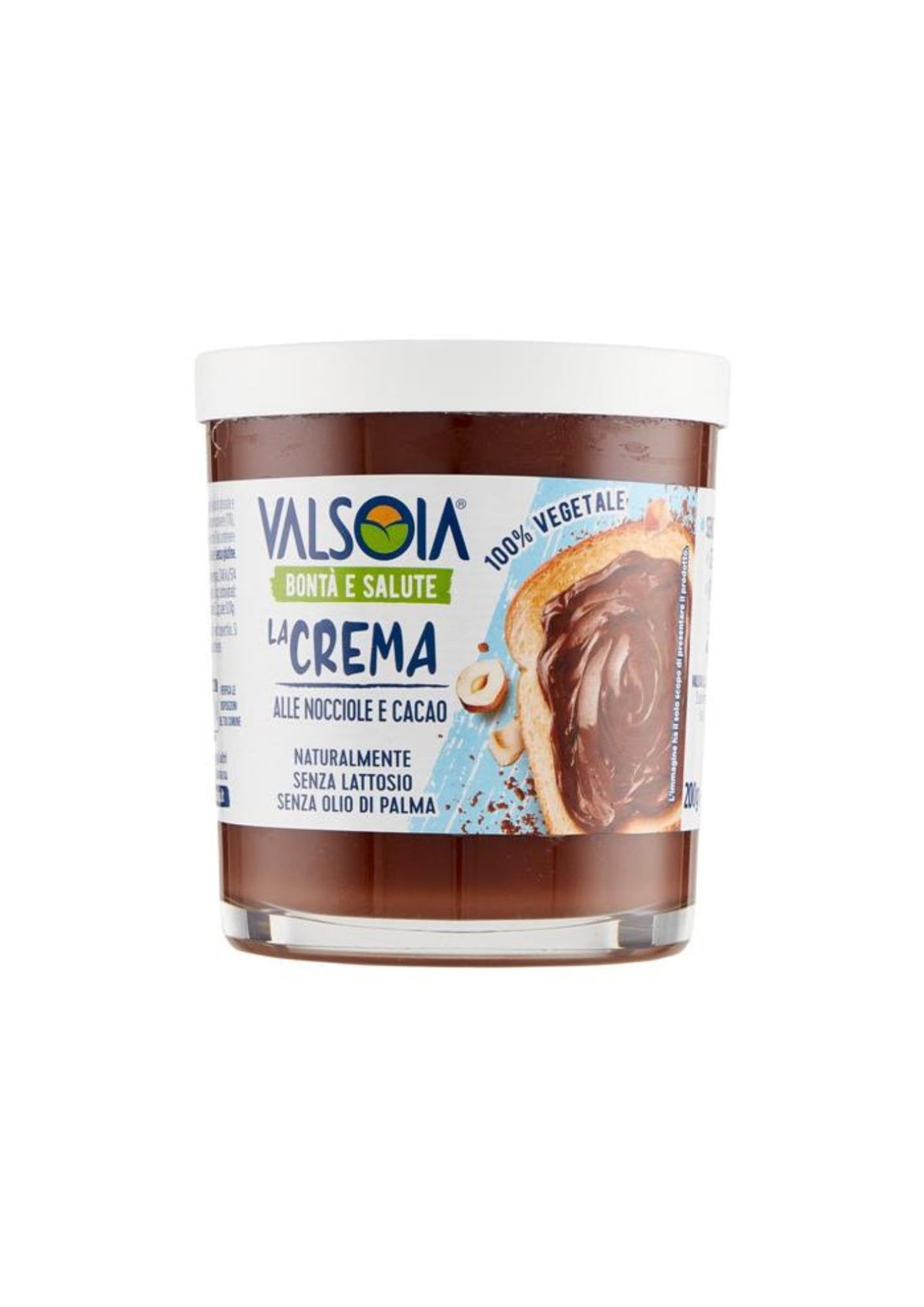 Valsoia Bontà e Salute – Haselnuss-Kakao-Aufstrich, 100 % pflanzlich – italienisch Original – 1 × 200 g