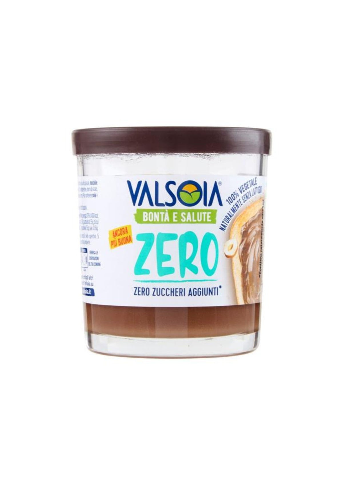Valsoia Bontà e Salute – Haselnuss-Kakao-Aufstrich ohne Zuckerzusatz, 100 % pflanzlich – italienisch Original – 1 × 200 g