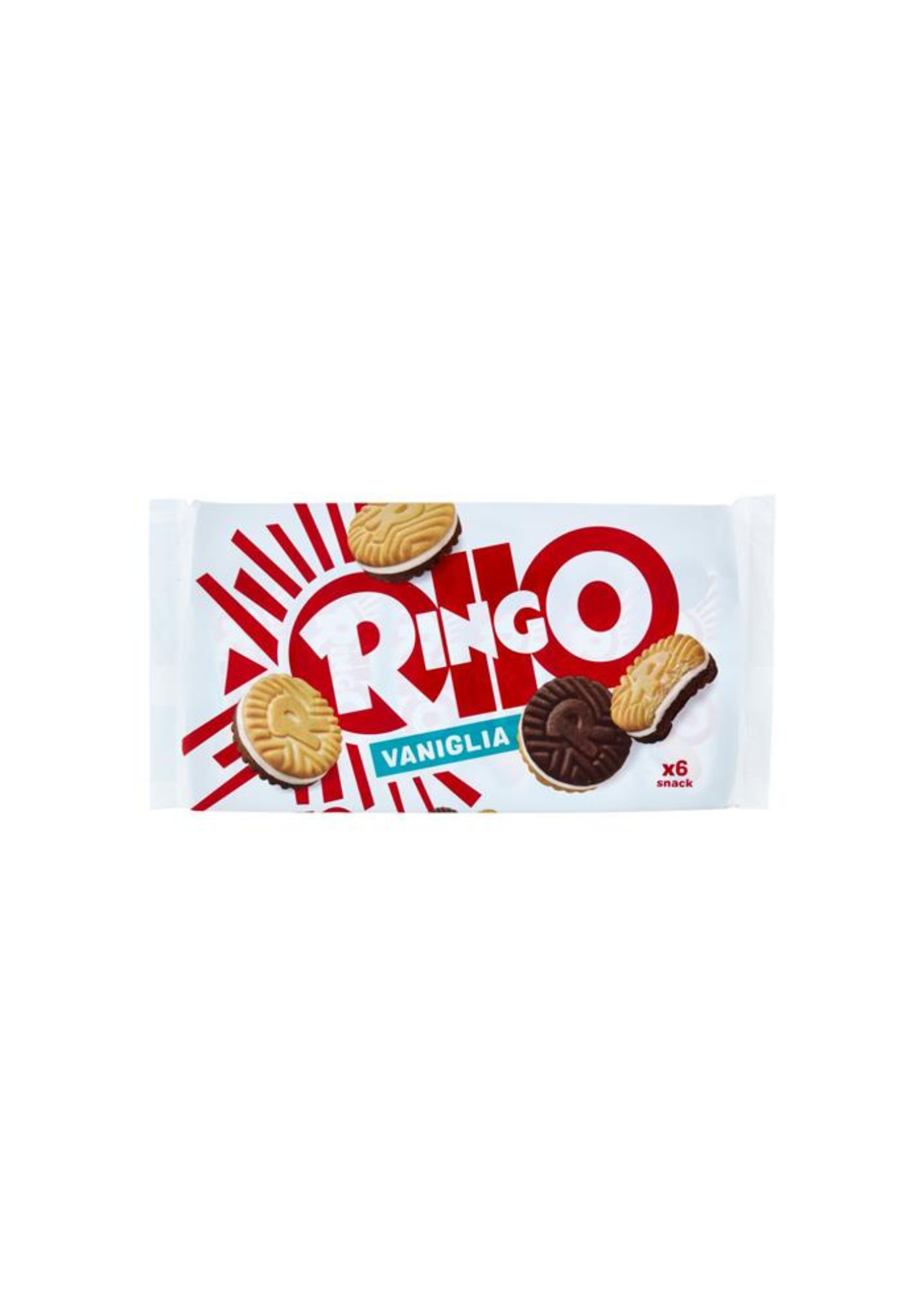 Ringo Vaniglia – Gefüllte Kekse mit Vanillecreme (6er-Pack) – italienisch Original – 6 × 55 g