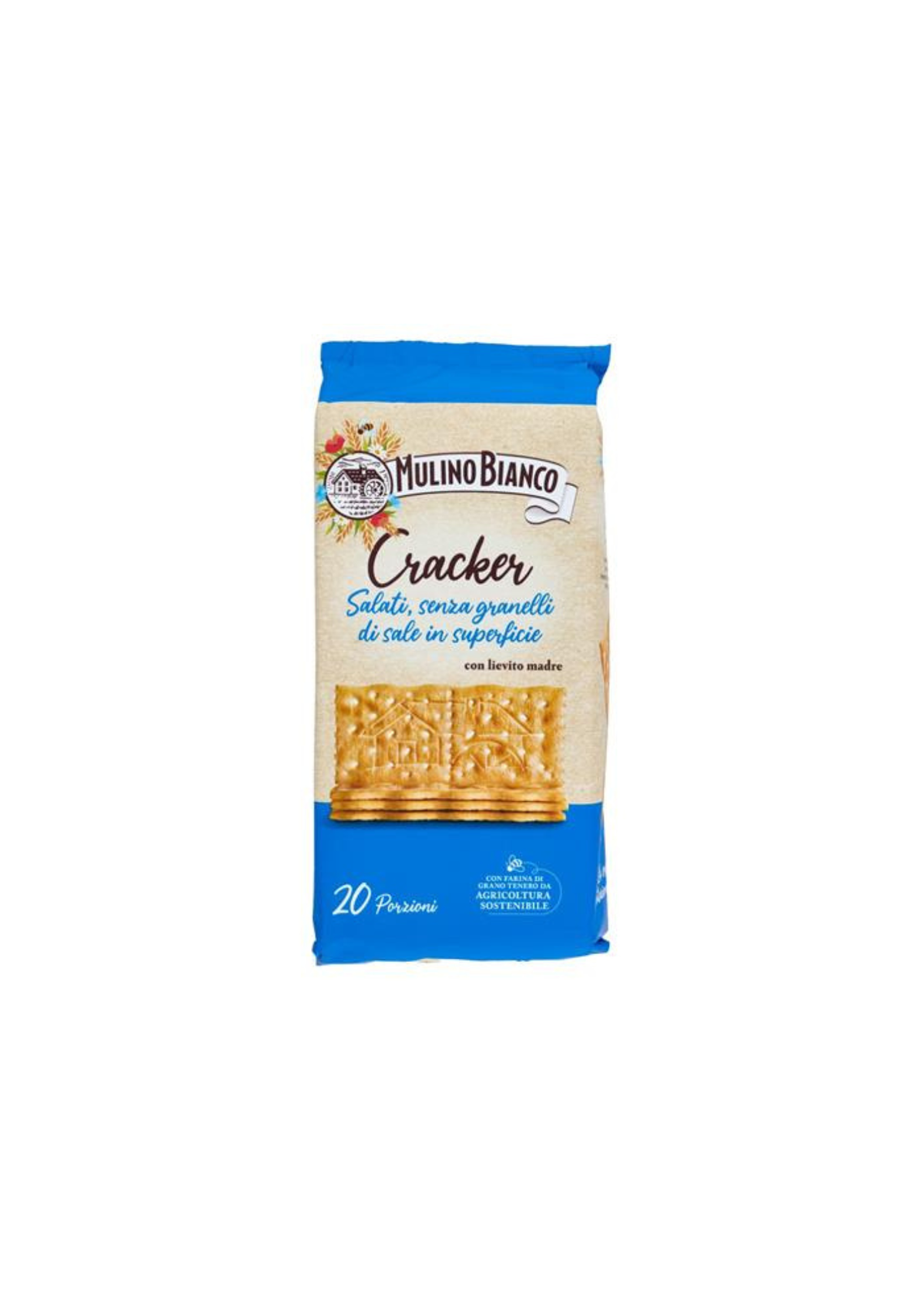 Mulino Bianco Salzcracker ohne Salzkörner auf der Oberfläche – 500 g – Original italienischer Snack