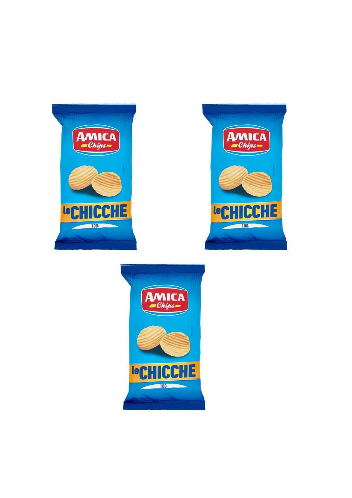 Amica Chips Le Chicche (3er-pack) – 3x100 g – Original italienischer Snack