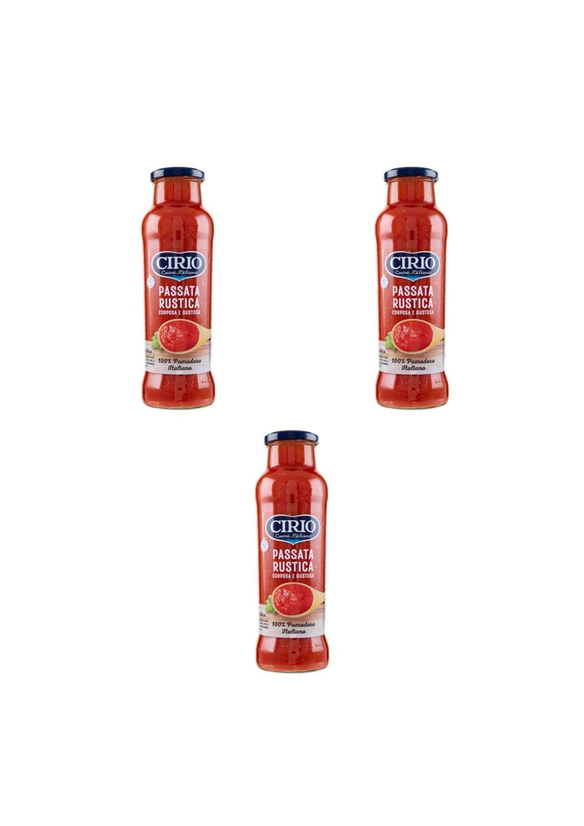 Cirio Rustikale passierte Tomaten – italienisch Original – 3er-Pack – 3 × 680 g