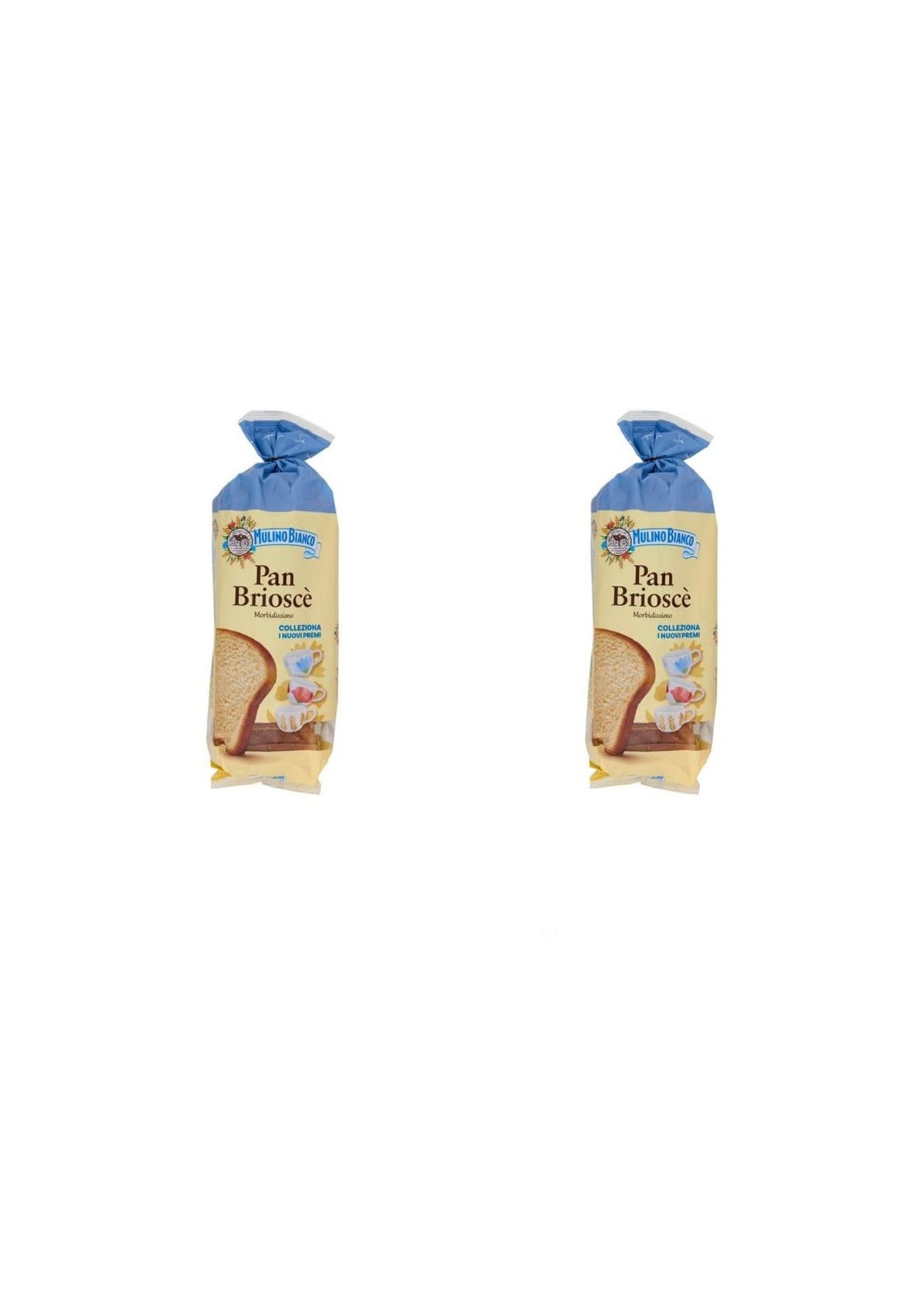 Mulino Bianco Pan Brioscè – süßes Milchbrot – italienisch Original – 2er-Pack – 2 × 400 g