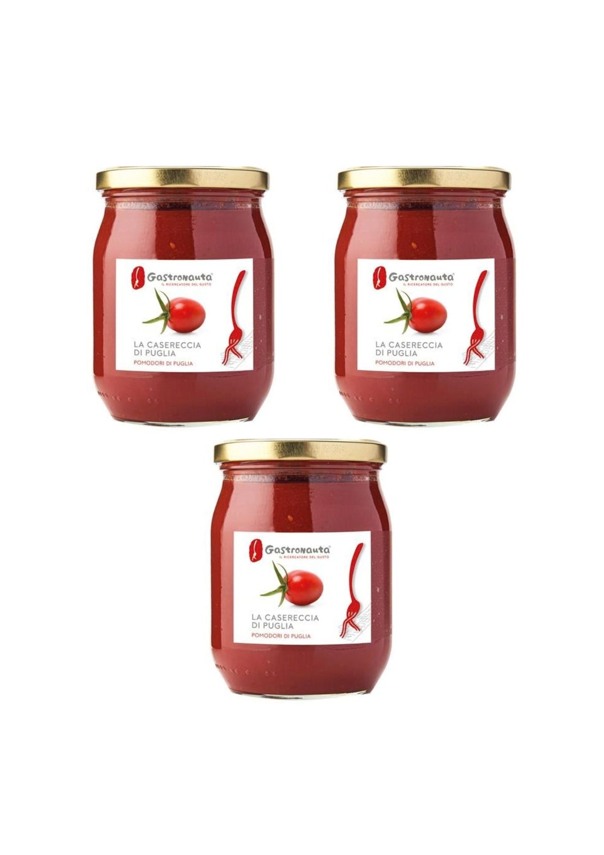 Gastronauta Hausgemachte passierte Tomaten – italienisch Original – 3er-Pack – 3 × 500 g